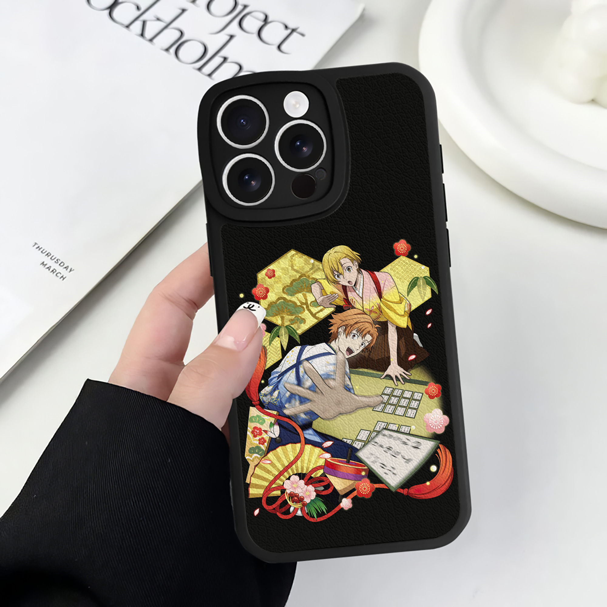 （画像用） 文豪ストレイドッグス Bungo Stray Dogs 【iPhone 16シリーズ対応】シリコンスマホケース（レザー調） 材質：シリコン